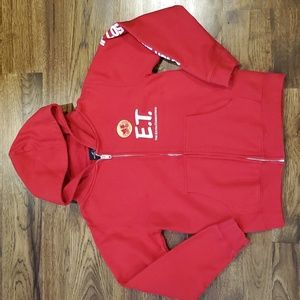 Kids unisex Universal Studios E.T. red full zip jacket size M